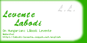 levente labodi business card